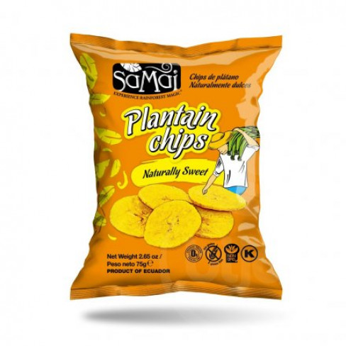 Vásároljon Samai plantain főzőbanán chips natúr édes 75g terméket - 370 Ft-ért