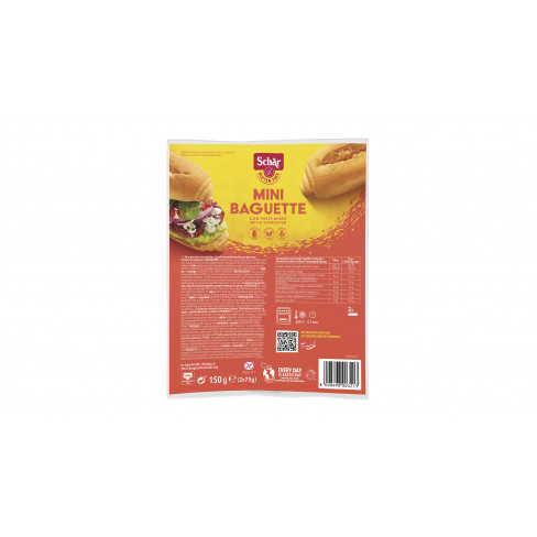Vásároljon Schar gluténmentes mini bagett elősütött 2x75g 150g terméket - 987 Ft-ért