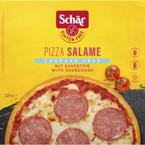 Vásároljon Schar gluténmentes szalámis pizza (m) 330 g terméket - 1.838 Ft-ért