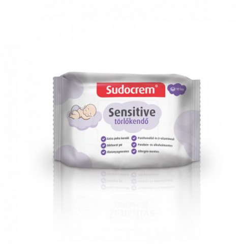 Vásároljon Sudocrem törlőkendő sensitive 55 db terméket - 501 Ft-ért