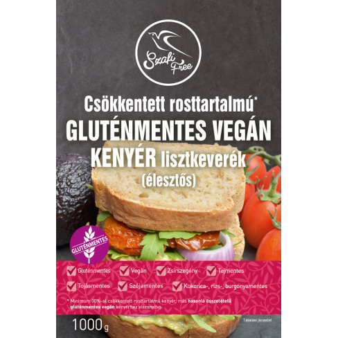 Vásároljon Szafi free gluténmentes vegán kenyér csökk. rosttartalmú 1000g terméket - 2.015 Ft-ért