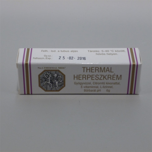 Vásároljon Thermál herpeszkrém 6g terméket - 1.041 Ft-ért
