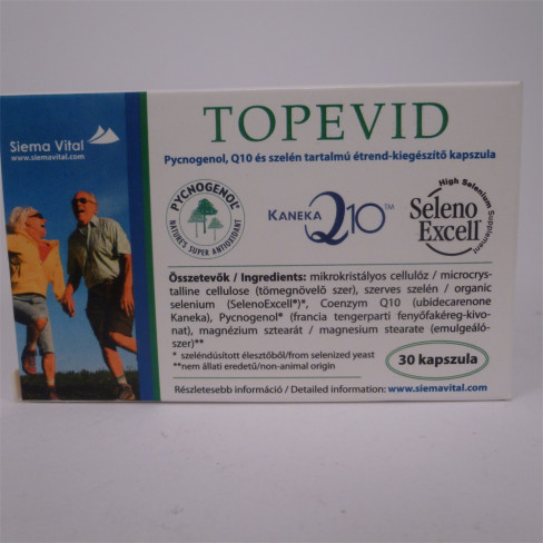 Vásároljon Topevid pycnogenol, q10 és szelén tartalmú tabletta 30db terméket - 5.894 Ft-ért