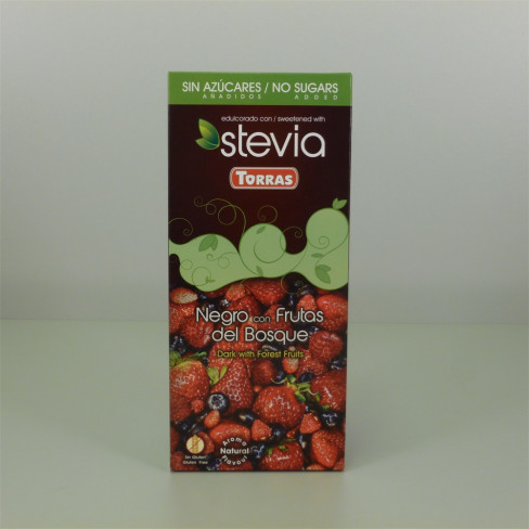 Vásároljon Torras étcsokoládé erdei gyümölcsös steviával 125g terméket - 1.060 Ft-ért