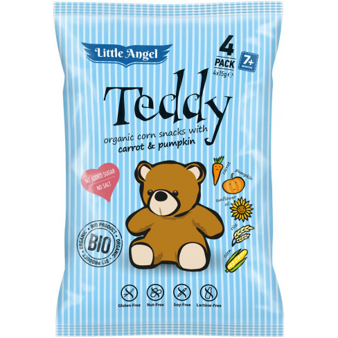 Vásároljon Teddy bio kukoricás snack 4x15g 60g terméket - 736 Ft-ért