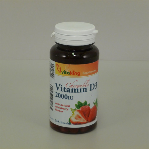 Vásároljon Vitaking d3 vitamin 2000ne epres rágótabletta 210db terméket - 3.652 Ft-ért