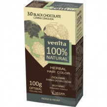 Venita 100% natural gyógynövényes hajfesték 3.0 fekete csoki 100 g