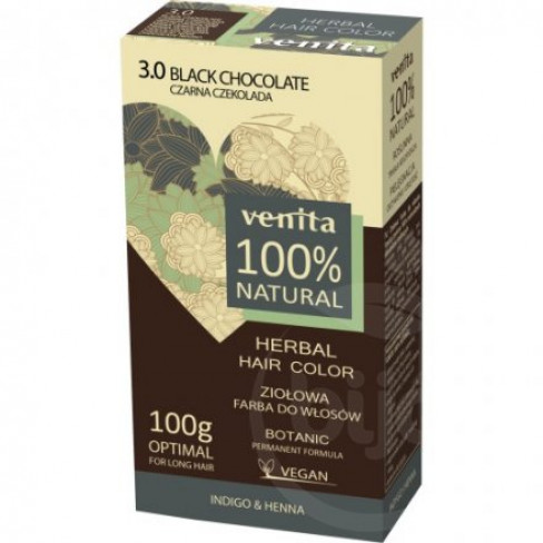 Vásároljon Venita 100% natural gyógynövényes hajfesték 3.0 fekete csoki 100 g terméket - 1.159 Ft-ért