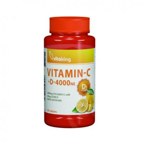 Vásároljon Vitaking vitaminc-1000 + d-4000ne tabletta 90 db terméket - 3.709 Ft-ért