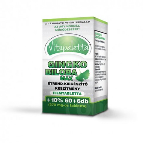 Vásároljon Vitapaletta gingko biloba tabletta 66db terméket - 2.405 Ft-ért