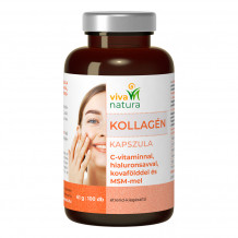 VIVA NATURA KOLLAGÉN ÉTREND-KIEGÉSZÍTŐ KAPSZULA HIALURONSAVVAL, C-VITAMINNAL, KOVAFÖLDDEL ÉS MSM-MEL 100 DB