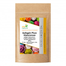 VIVA NATURA KOLLAGÉN PLUSZ HIALURONSAV CITROM ÍZŰ ITALPOR ÉDESÍTŐSZERREL 250 G