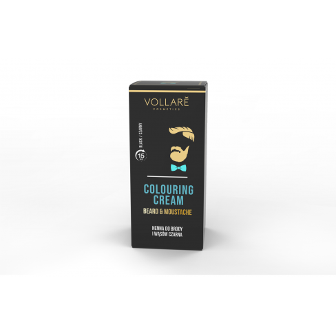 VOLLARÉ SZAKÁLL ÉS BAJUSZ SZÍNEZŐ HENNA KRÉMFESTÉK FEKETE SZÍNBEN 30 ML