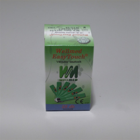 Vásároljon Wellmed easytouch vércukor tesztcsík 25db terméket - 2.103 Ft-ért