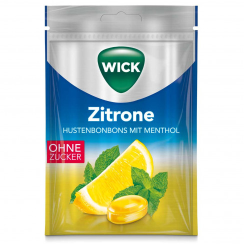 WICK CITROMOS ÉS MENTOLOS TOROKCUKORKA CUKORMENTES 72 G