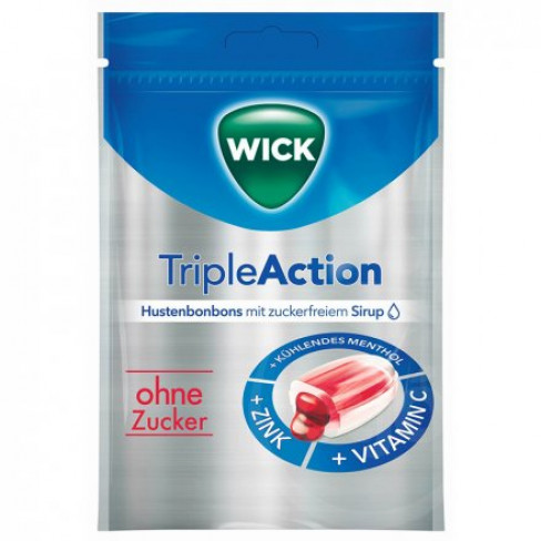 Vásároljon Wick triple action torokcukorka cukormentes 72 g terméket - 627 Ft-ért