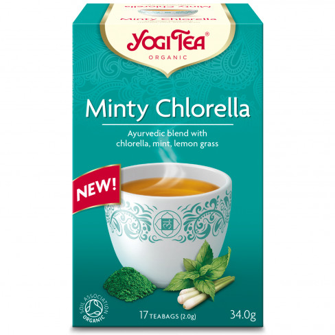 YOGI BIO TEA MENTÁS TEA CHLORELLA ALGÁVAL 17 DB 34 G