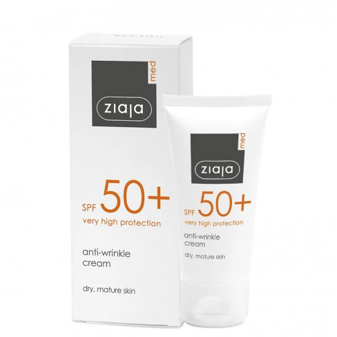 ZIAJA MED NAPVÉDŐ RÁNCTALANÍTÓ KRÉM, SZÁRAZ ÉRETT BŐRRE FF50+ 50 ML