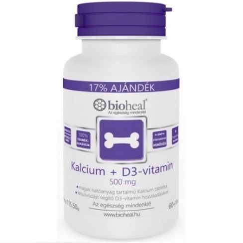 Vásároljon Bioheal kalcium+d3-vitamin 500mg 70db terméket - 2.426 Ft-ért