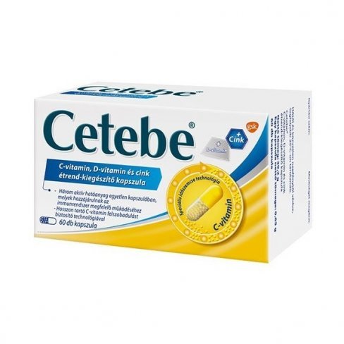Vásároljon Cetebe c vitamin+d-vitamin+cink kapszula 60db terméket - 3.162 Ft-ért