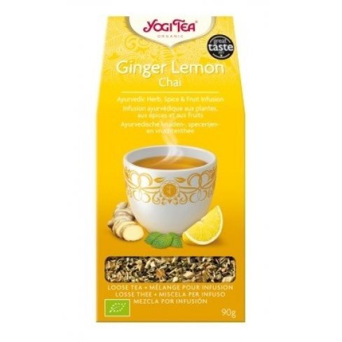 Vásároljon Yogi bio tea citromos gyömbér szálas 90g terméket - 1.356 Ft-ért