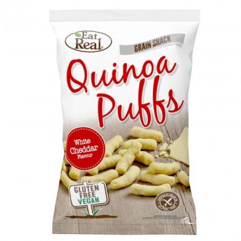 Vásároljon Eat real quinoa puffs - fehér cheddar sajtos 40g terméket - 411 Ft-ért