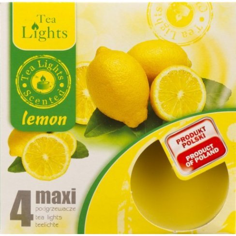 Vásároljon Illatos teamécses maxi citrom 4 db-os 1db terméket - 481 Ft-ért