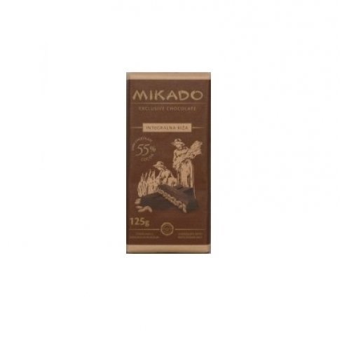 Vásároljon Mikado exclusive integralna csokoládé barna rizses 55% kakaó 125g terméket - 443 Ft-ért