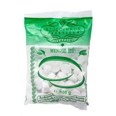 Vásároljon Szőlőcukor pasztilla mentol zacskós 100g terméket - 149 Ft-ért