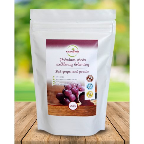 Vásároljon Naturalfoods vörös szőlőmag őrlemény 250 g terméket - 1.302 Ft-ért