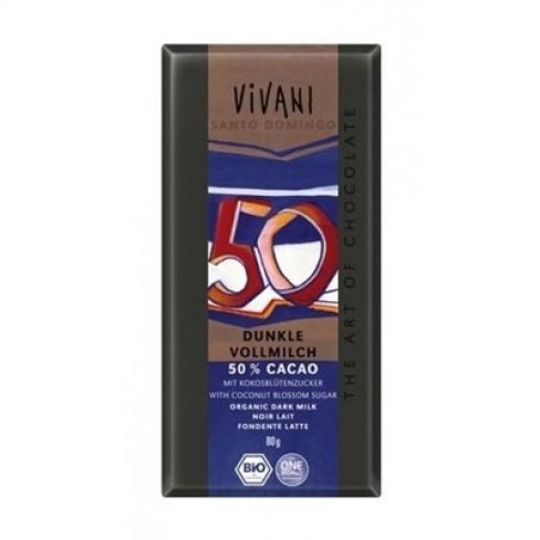 Vásároljon Vivani bio sötét tejcsokoládé 50 % 80 g terméket - 988 Ft-ért