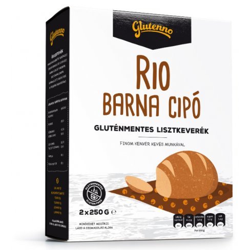 Vásároljon Glutenno gluténmentes rio barna cipó lisztkeverék 500g terméket - 1.058 Ft-ért