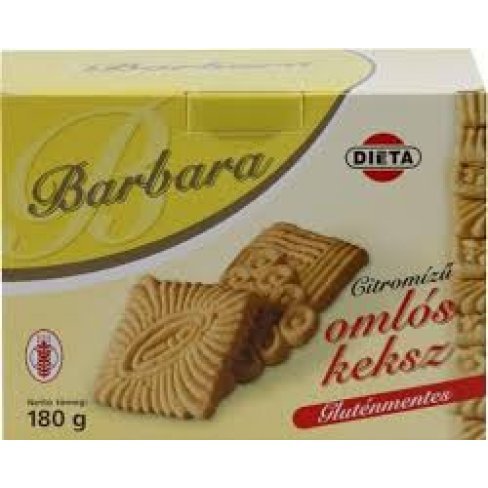 Vásároljon Barbara gluténmentes keksz citromos 180g terméket - 844 Ft-ért
