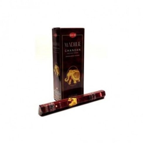 Vásároljon Füstölő hem hatszög madhur chandan/édes szantál 20db terméket - 207 Ft-ért