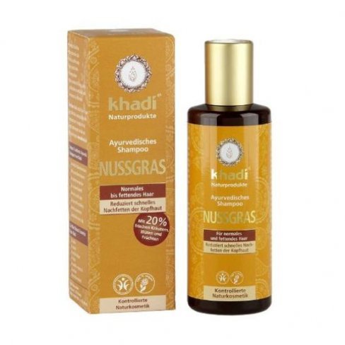 Vásároljon Khadi sampon mandulafű normál és zsíros hajra 210ml terméket - 4.803 Ft-ért