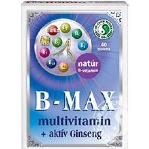 Vásároljon Dr.chen b-max multivitamin és aktív ginseng tabletta 40db terméket - 1.746 Ft-ért