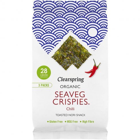 Vásároljon Clearspring bio ropogós tengeri alga snack chilis 5g terméket - 660 Ft-ért