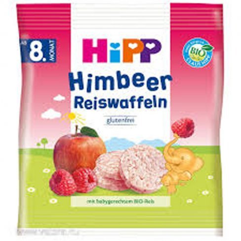 Vásároljon Hipp 3556-01 almás-málnás rizskorong 30 g terméket - 581 Ft-ért