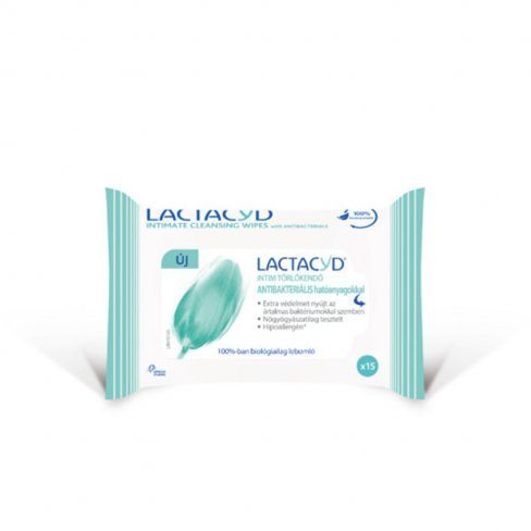 Vásároljon Lactacyd intim törlőkendő antibakteriális 15db terméket - 852 Ft-ért