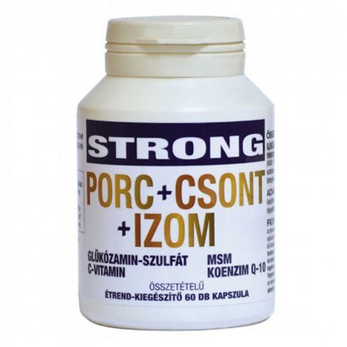 Strong porc+csont+izom glükózamin-szulfát,msm,q-10 kapszula 60db