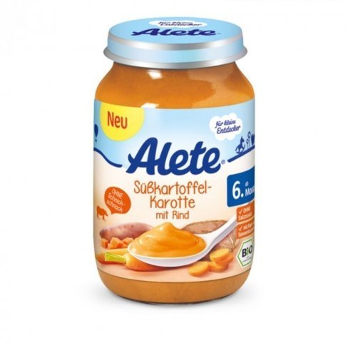 Vásároljon Alete bio sárgrépa-burgonya-marhahús 190 g terméket - 389 Ft-ért