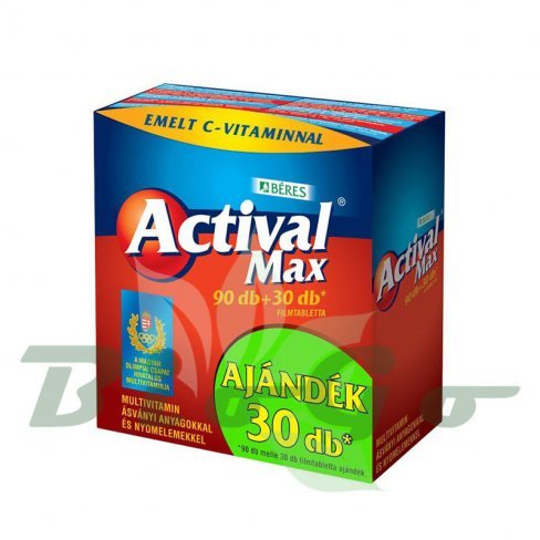 Vásároljon Béres actival max filmtabletta 90+30x 120db terméket - 5.844 Ft-ért