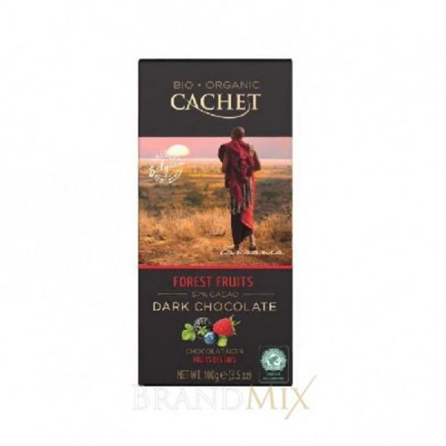 Vásároljon Cachet bio táblás étcsokoládé 57% erdei gyümölcs 100g terméket - 1.089 Ft-ért