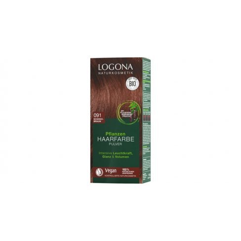 Vásároljon Logona bio növényi hajfesték por csokoládé barna 100g terméket - 3.152 Ft-ért