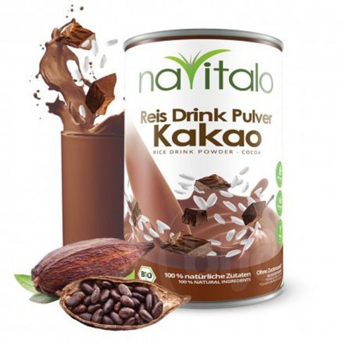 Vásároljon Navitalo bio rizs italpor kakaó 250g terméket - 2.601 Ft-ért