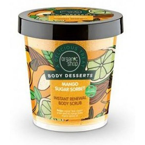 Vásároljon Organic shop bio cukros testradír bőrmegújító mango sugar 450ml terméket - 3.128 Ft-ért