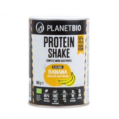 Vásároljon Planetbio bio banános fehérje shake ganodermával 600g terméket - 9.008 Ft-ért