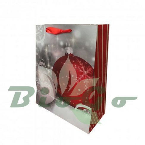 Vásároljon Qx ajándéktáska piros-fehér gömbök 26*32 cm 1db terméket - 480 Ft-ért