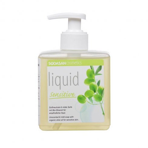 Vásároljon Sodasan bio folyékony szappan pumpás sensitiv 300ml terméket - 1.358 Ft-ért