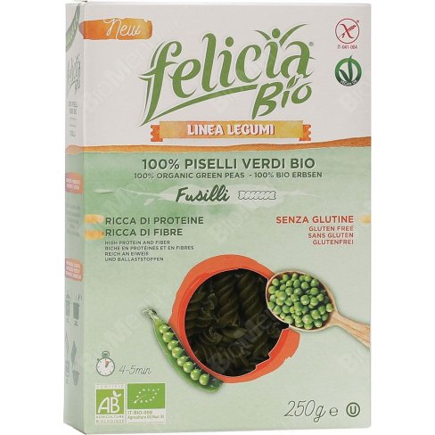 Vásároljon Felicia bio zöldborsó fusilli gluténmentes tészta 250 g terméket - 1.541 Ft-ért